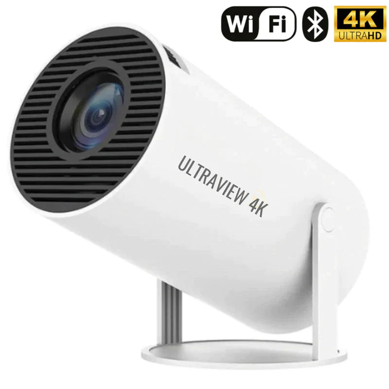 Bärbar 4k WIFI-projektor med Android 10, iOS kompatibel