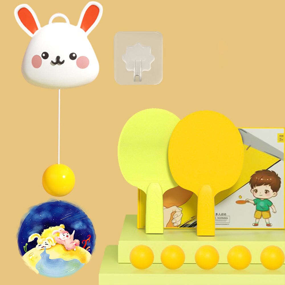 Bärbar hängande bordtennistränare för inomhusbruk