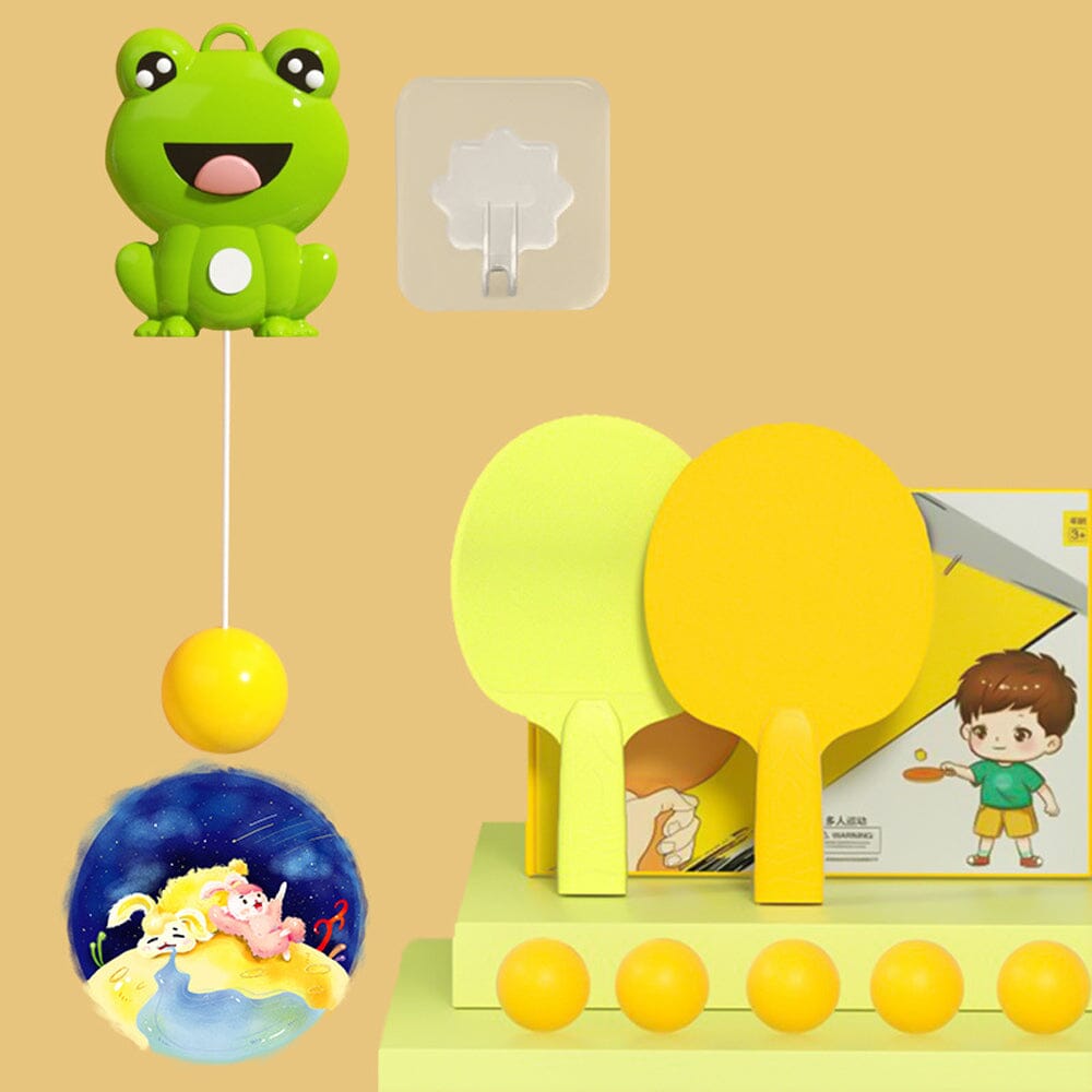 Bärbar hängande bordtennistränare för inomhusbruk