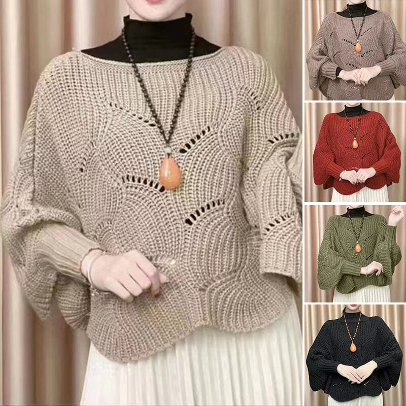 Bat Sleeve Stickad sjal