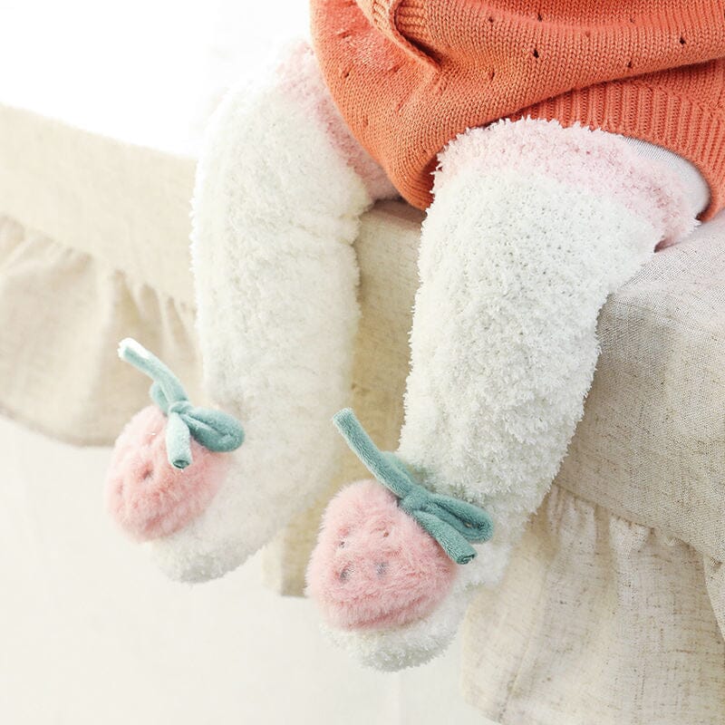 Bebis Vinter Fluffiga Toffel Sockor
