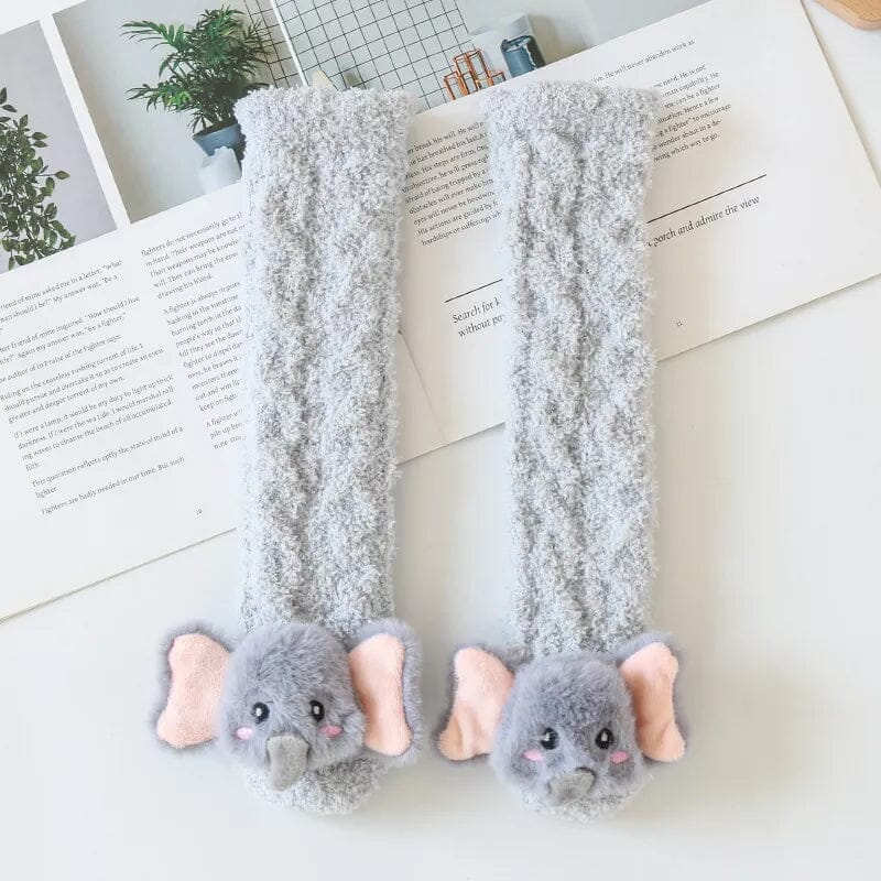 Bebis Vinter Fluffiga Toffel Sockor