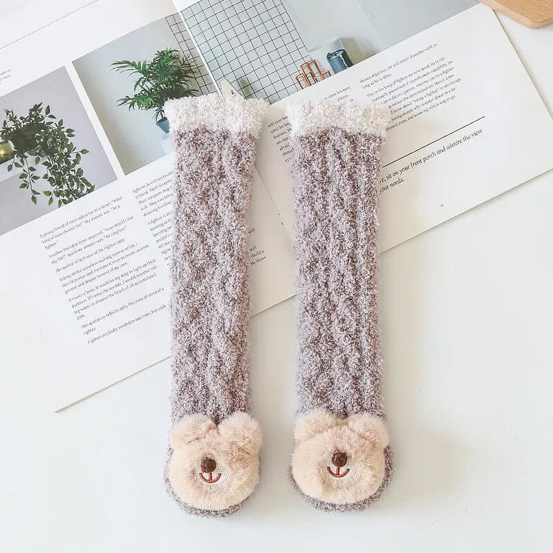 Bebis Vinter Fluffiga Toffel Sockor