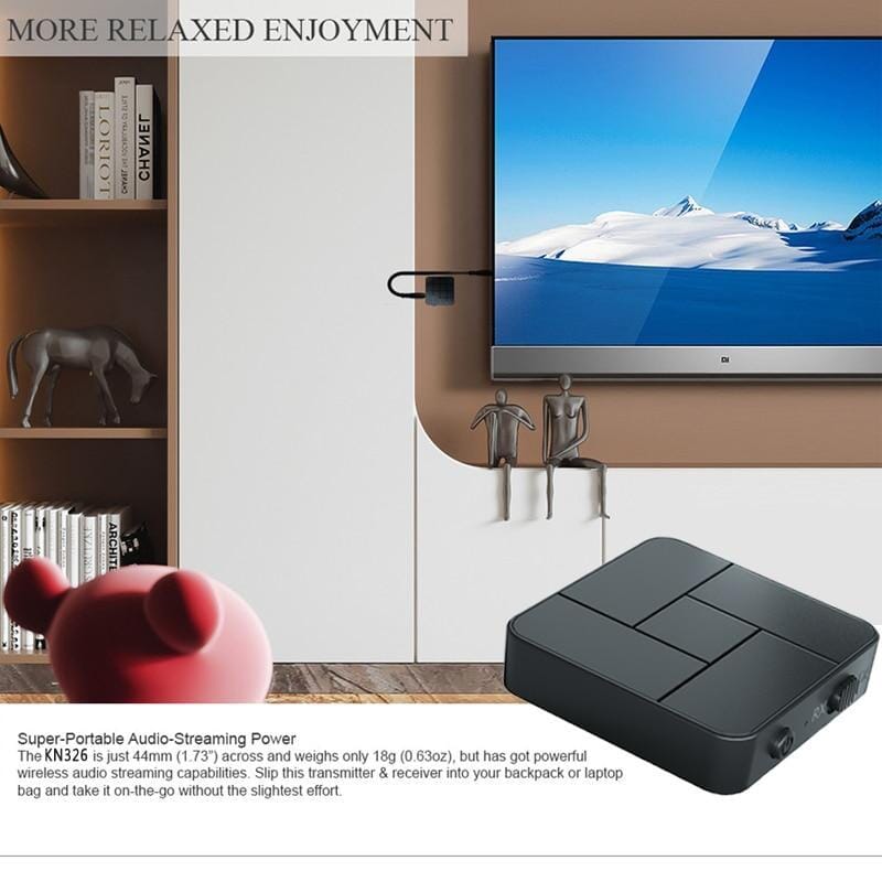 Bluetooth 5.0-ljudtransmitter och -mottagare