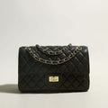 Classic Black Quilted Flap Shoulder Bag-0