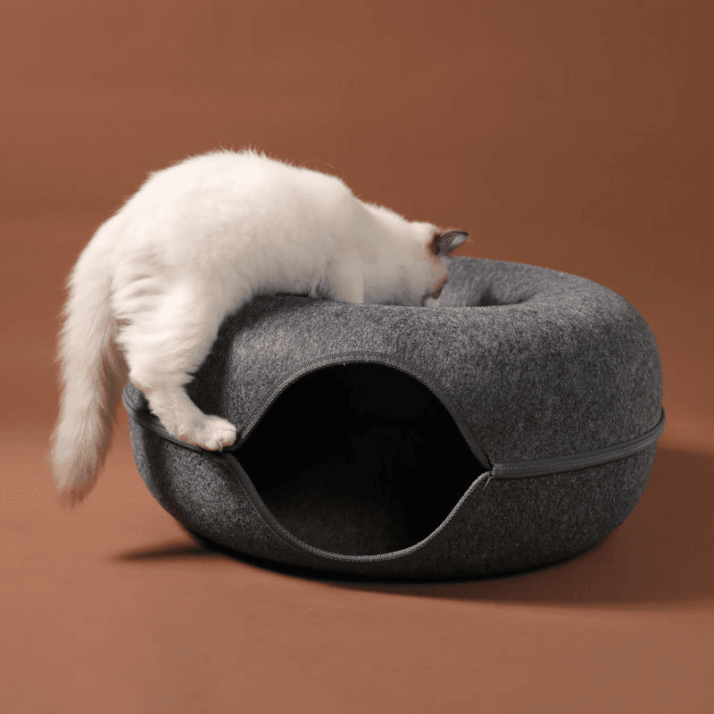 Donut Katt Tunneln: Den Ultimata Leksaken och sängen för Din Katt