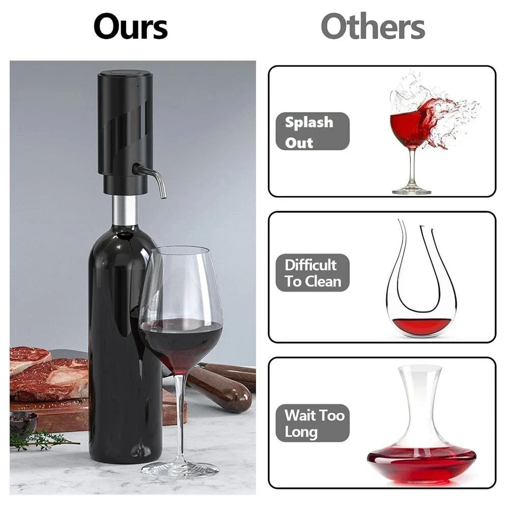 Elektrisk Vinluftare & Dispenser – Automatisk Dekanter för Perfekt Vinupplevelse