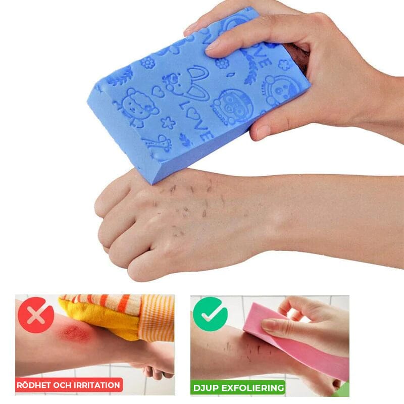 Exfolierande Badsvamp
