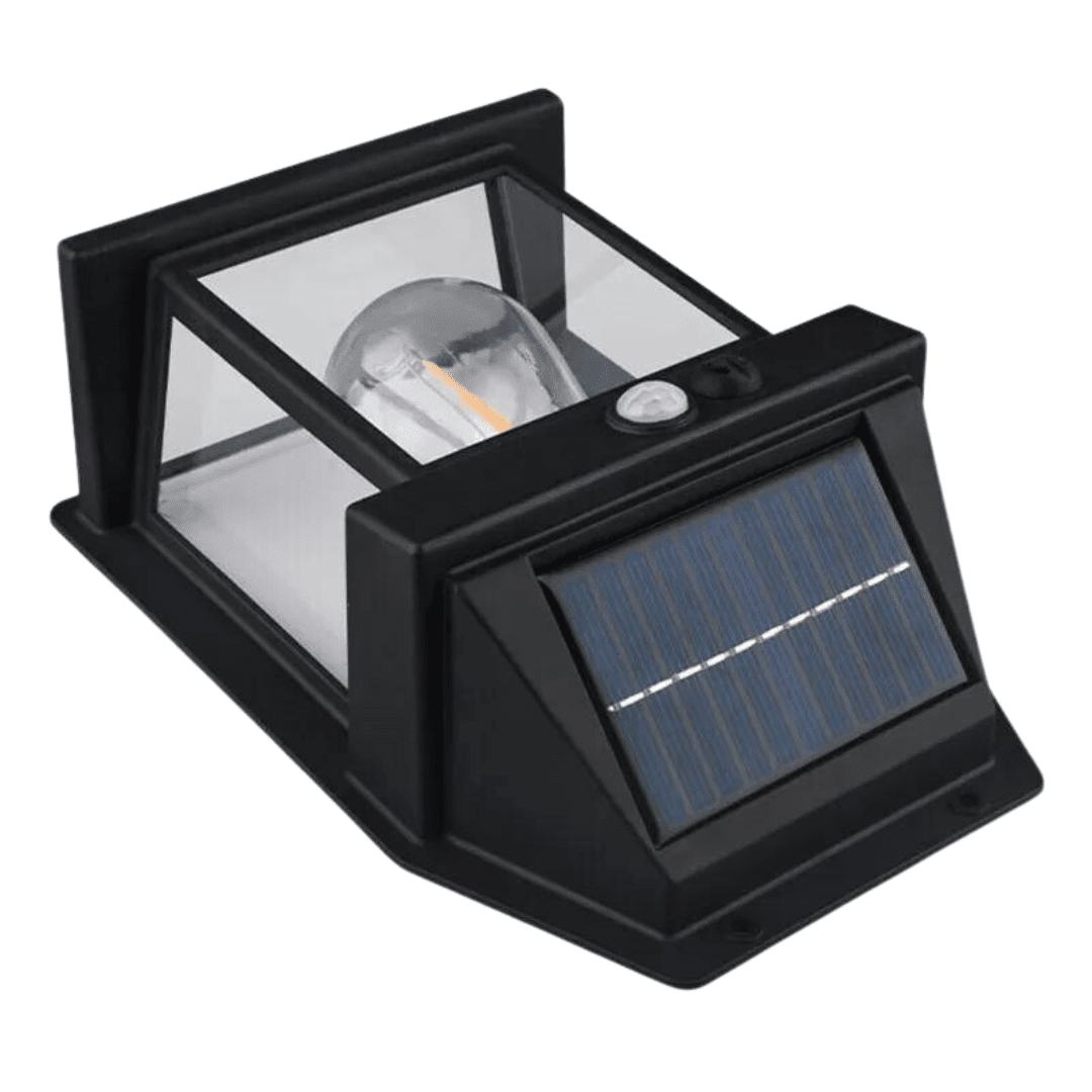 Fasadlampa med solcell