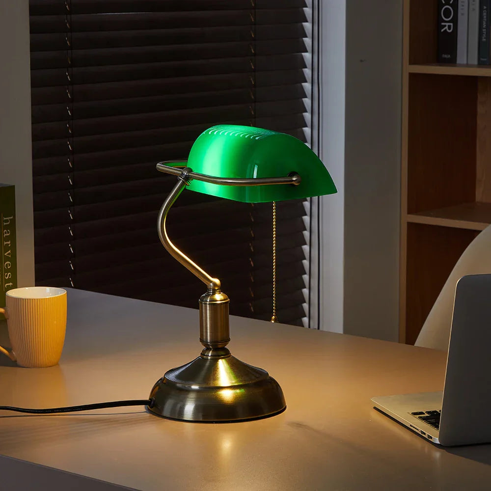 Classic Green Bankers Desk Lamp