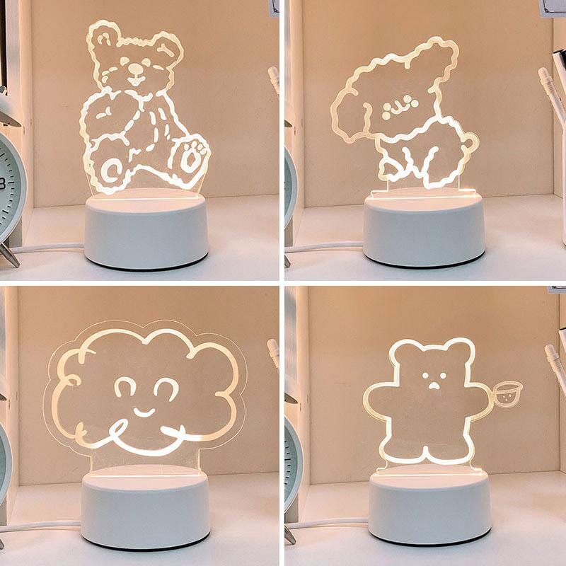 Gullig kontur-lampa