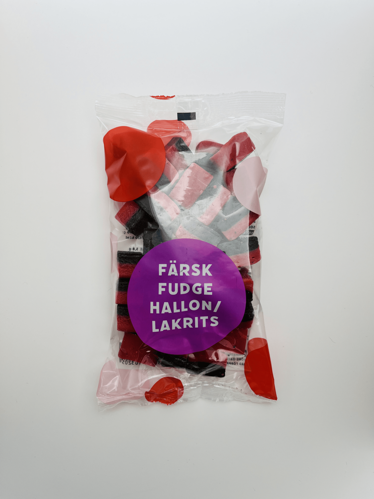 Fudge Hallon/Lakrits 215 g