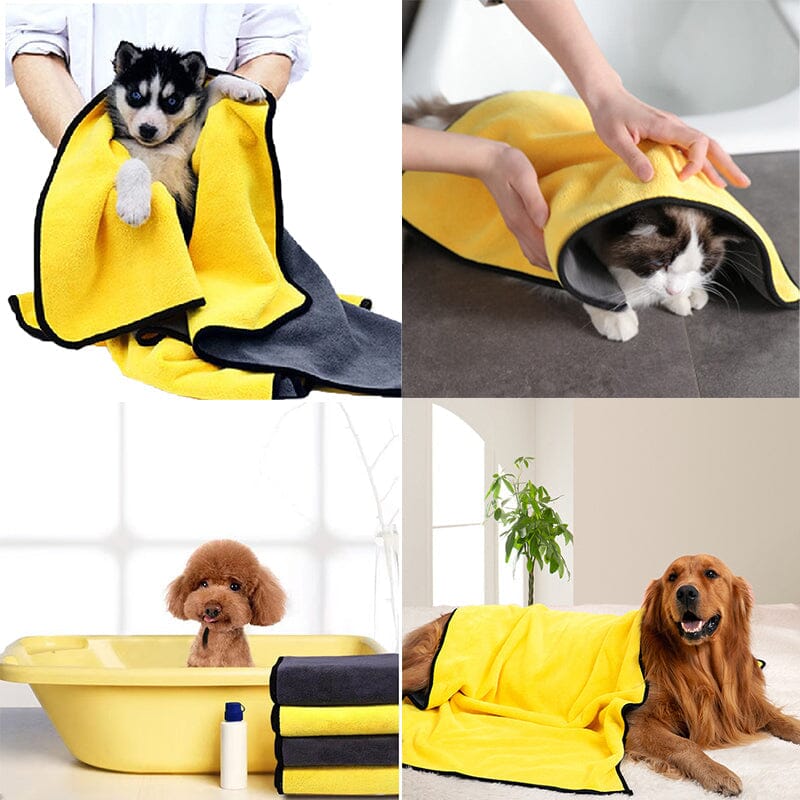 Snabbtorkande Hundhandduk – Mjuk, Absorberande & Perfekt Efter Bad