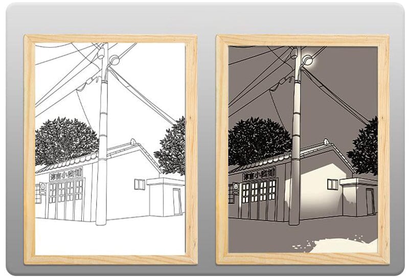ILLUMIART - Ljustavla med Belysning – Förvandla Ditt Rum med Förtrollande Konst