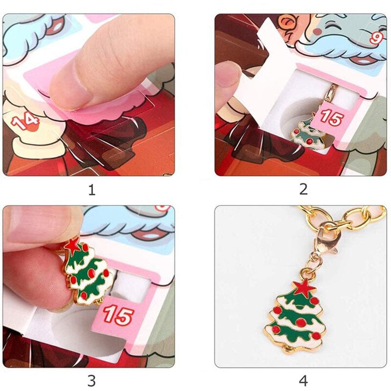 Julkalender DIY jularmband  (4 stilar）