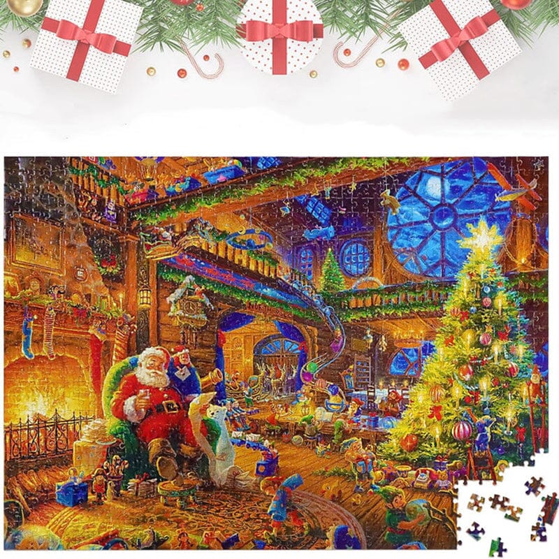 Julpussel Adventskalender – 24 Pussel i Ett Magiskt 1008-Bitars Julpussel