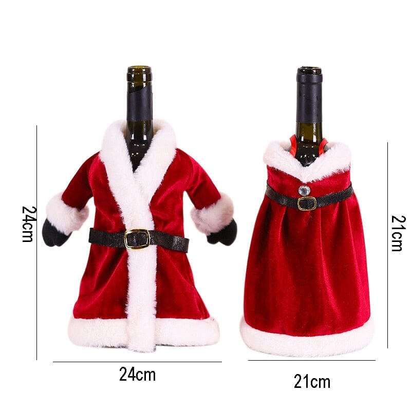 Julkläder till vinflaska