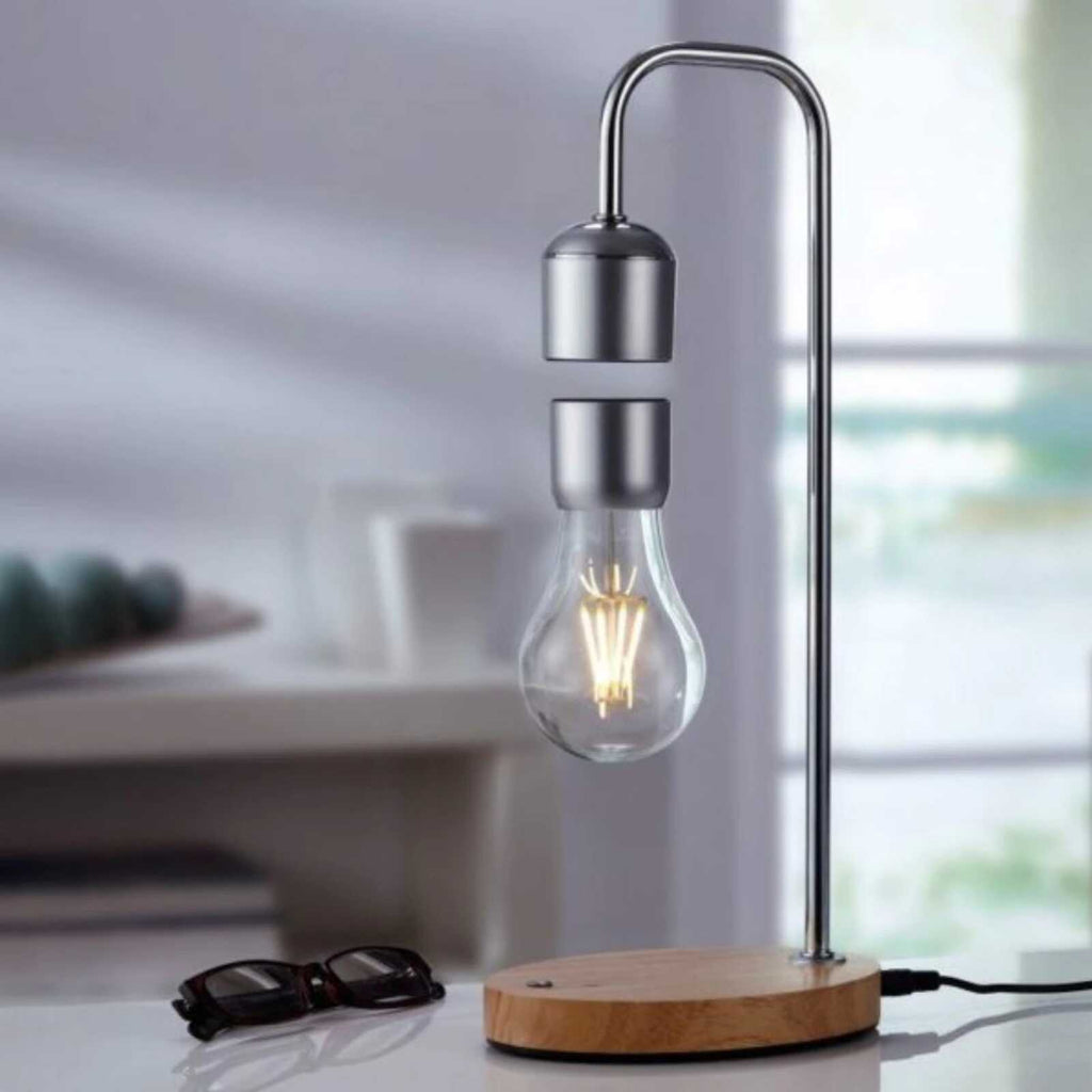 LeviLamp - Svävande Bordslampa - Magnetisk LED-lampa med inbyggd trådlös laddning