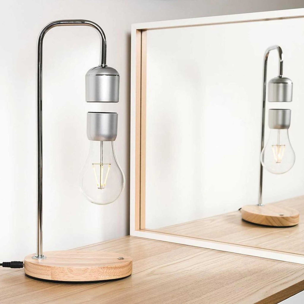LeviLamp - Svävande Bordslampa - Magnetisk LED-lampa med inbyggd trådlös laddning