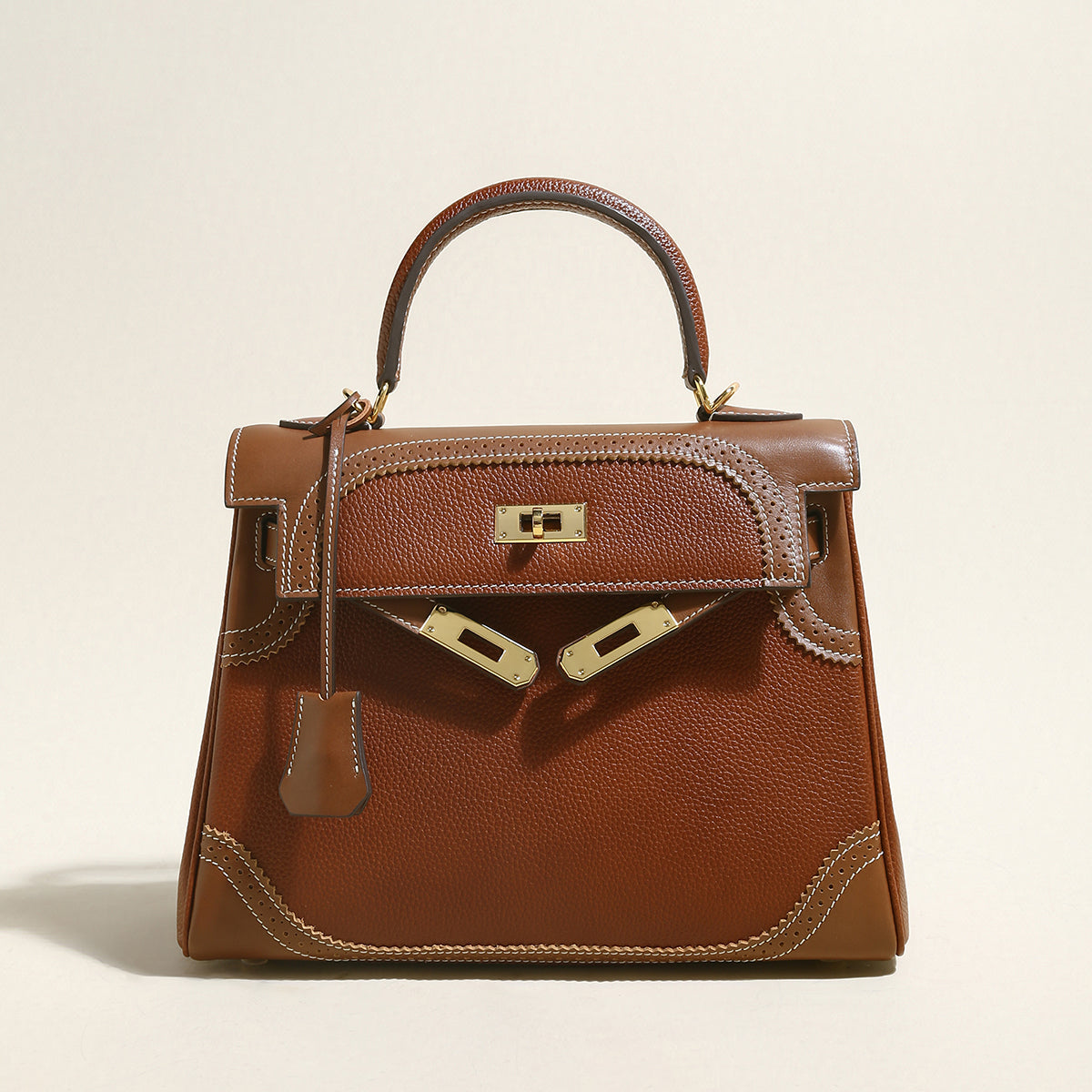 Los Altos Top Handle Leather Bag-0