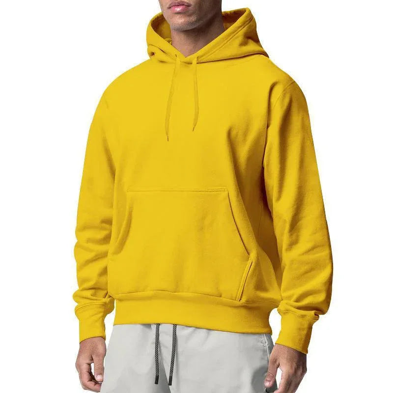 Men's Sports Solid Color Fleece Casual Sweater Hoodies