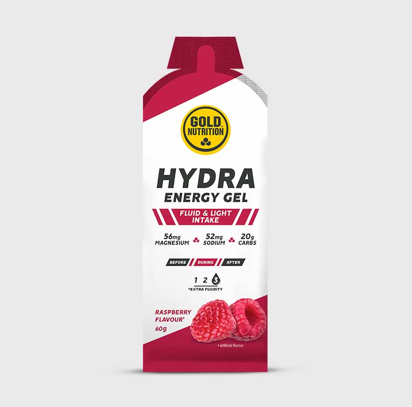 HYDRA GEL GoldNutrition® – Flytande energi som är lätt att ta och lätt att smälta