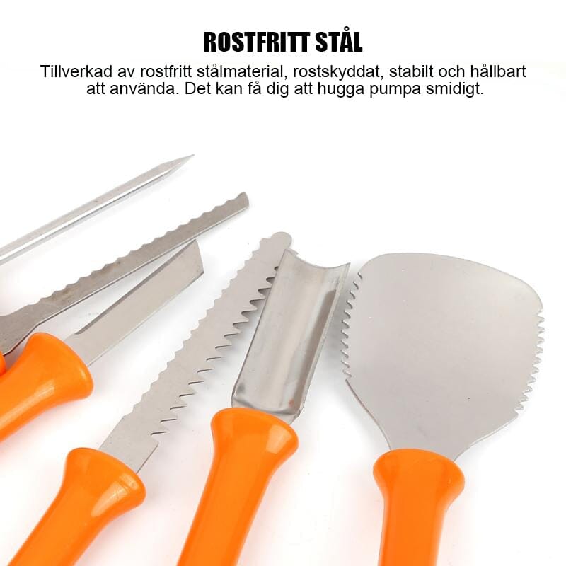 Pumpa Carving Kit i rostfritt stål
