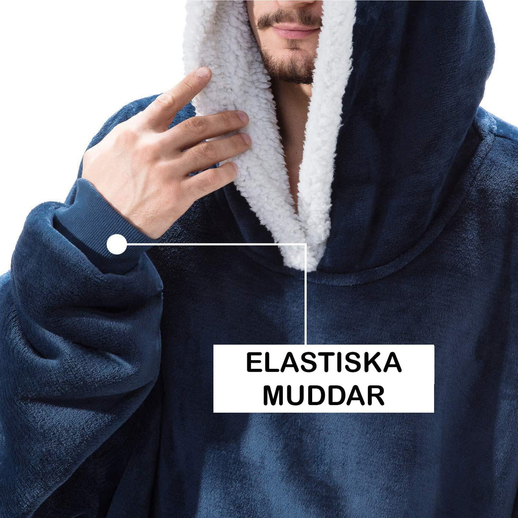 Snugglie - Oversized Filt Hoodie - För Mysiga och Värmande Stunder!