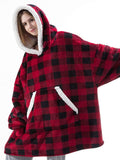 Snugglie - Oversized Filt Hoodie - För Mysiga och Värmande Stunder!