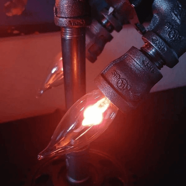 Steampunk raketlampa
