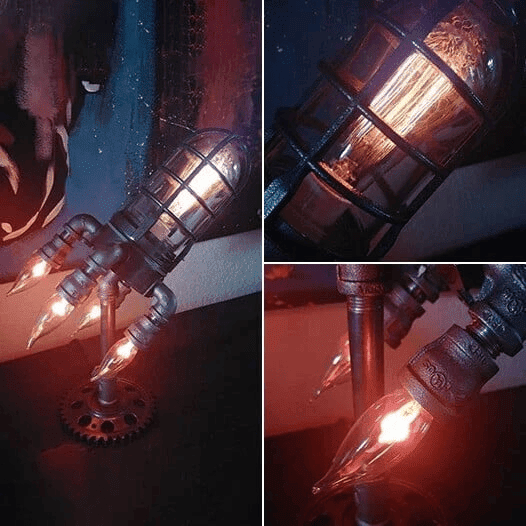 Steampunk raketlampa