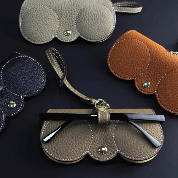 Sun Cover™ - Läderfodral med tryckknapp för glasögon