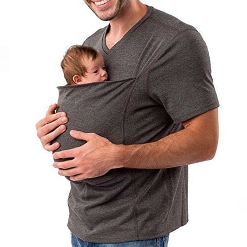 T-shirt med känguruficka