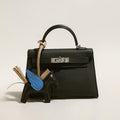 Trendy Petite Top Handle Bag with a Horse Charm-0