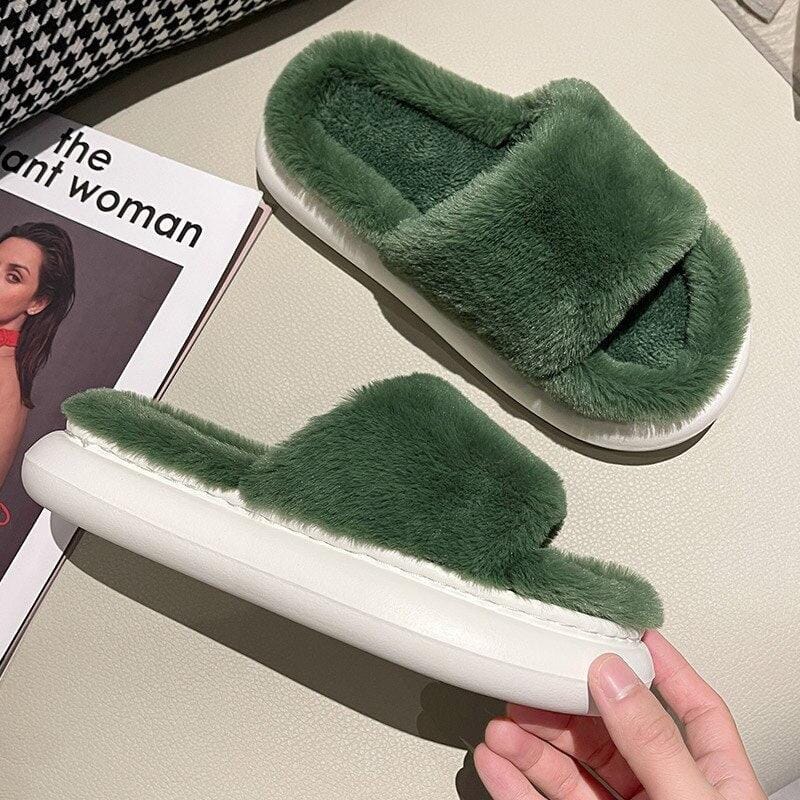 Woolies™ - Tjocka Varmfodrade Cloud Tofflor med Tjock Sula